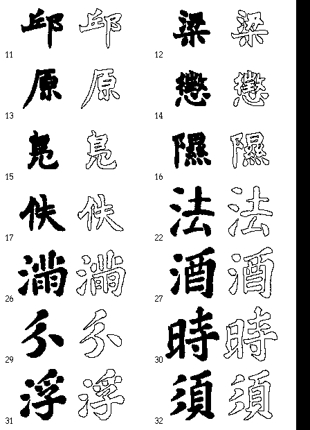 more Chinese characters